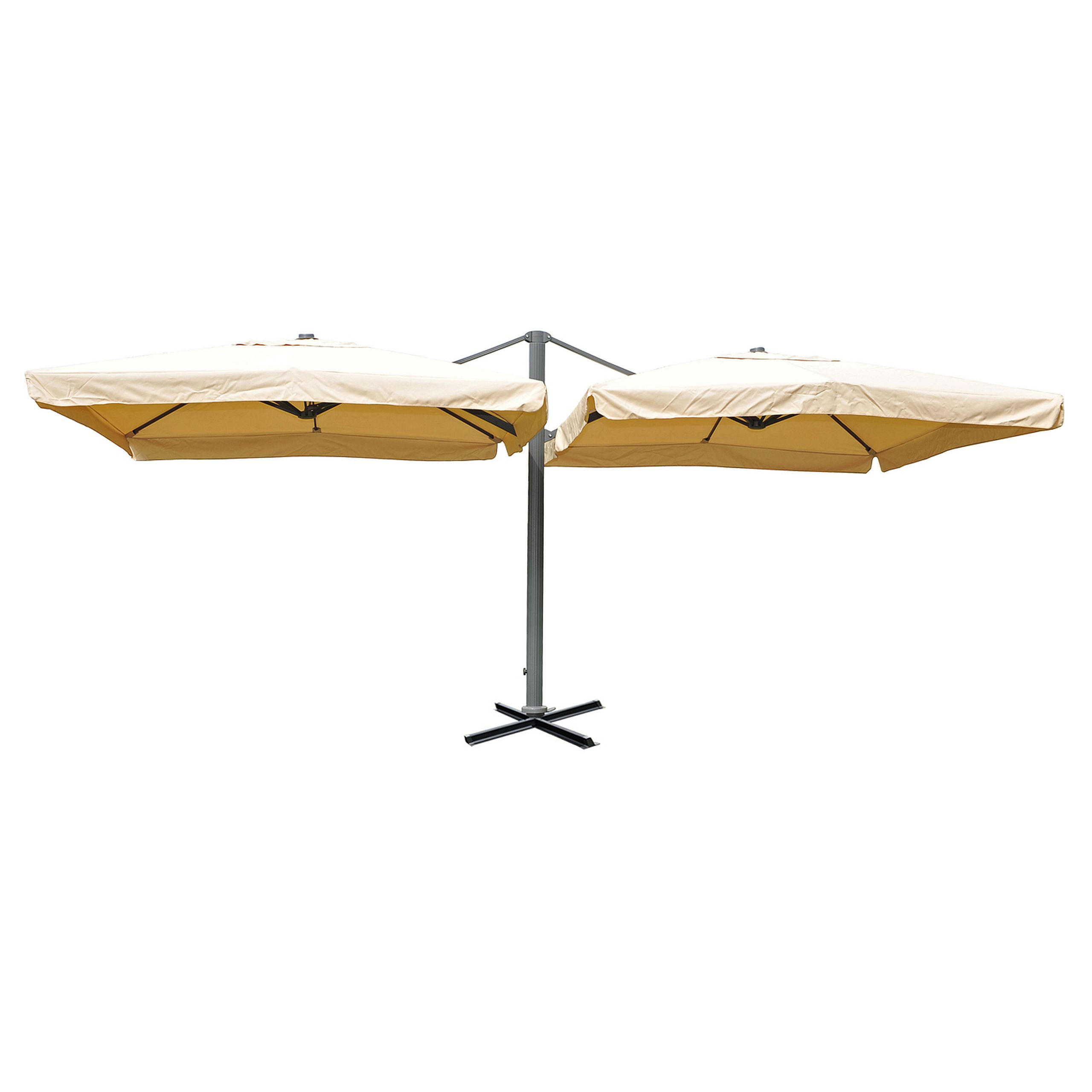 DOPPEL-AMPELSCHIRM Cremeweiß 297/620 cm - Weiß, Metall (620/297cm) - MCW