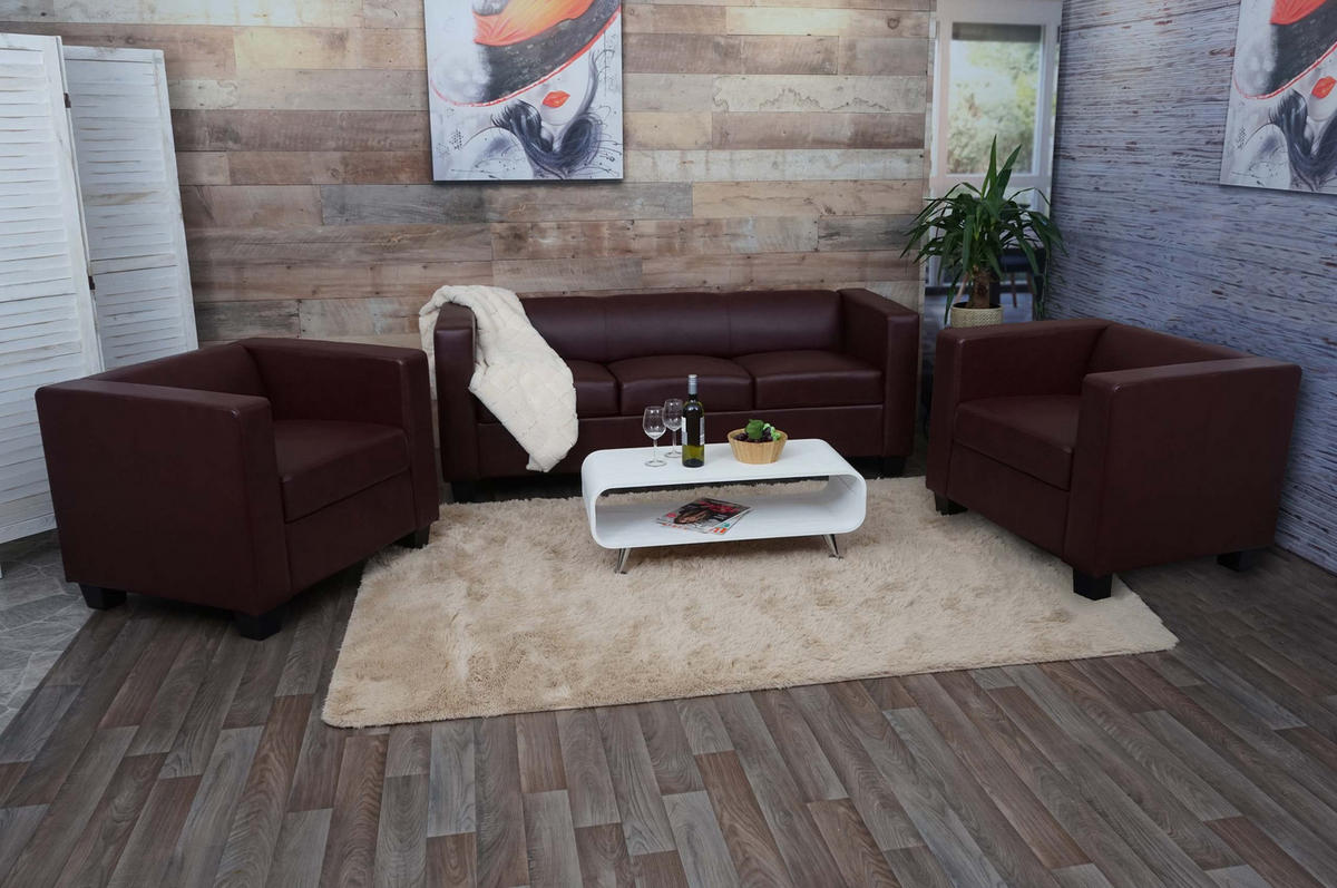 SOFAGARNITUR Rotbraun - Rotbraun, Textil (450/70/200cm) - MCW