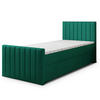 BOXBETT ARION 100 100x200 cm mit Matratze und Topper, H2+H3 - Grün - Grün, Holz (100/200cm) - MASSENO