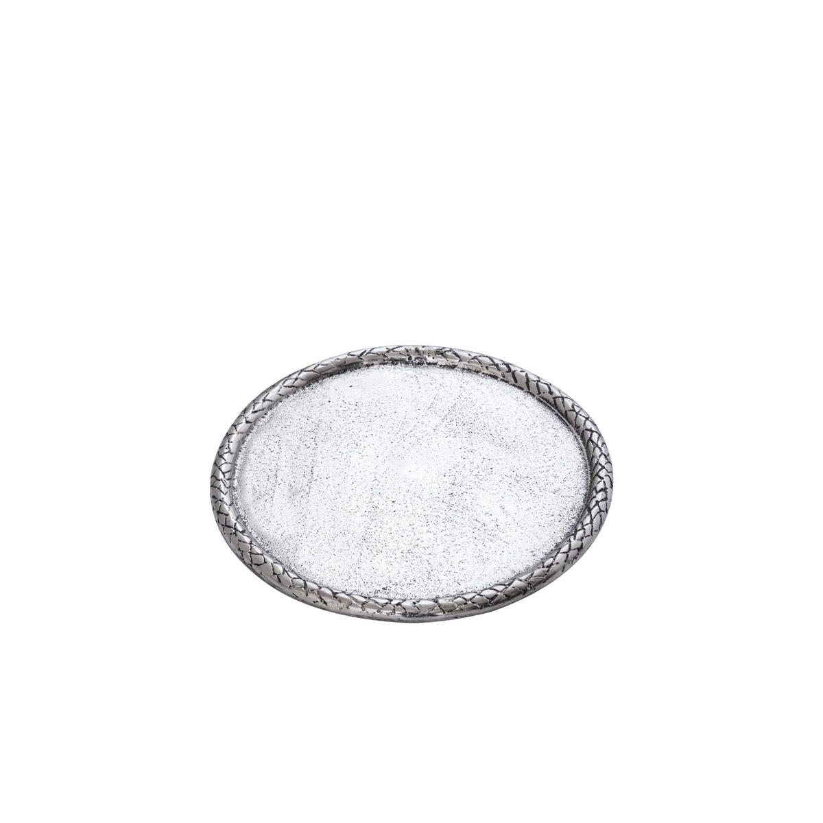 SCHALE Fahdi Silber 25/25/2.5cm - Silberfarben, Metall (2.5cm) - PTMD Collection