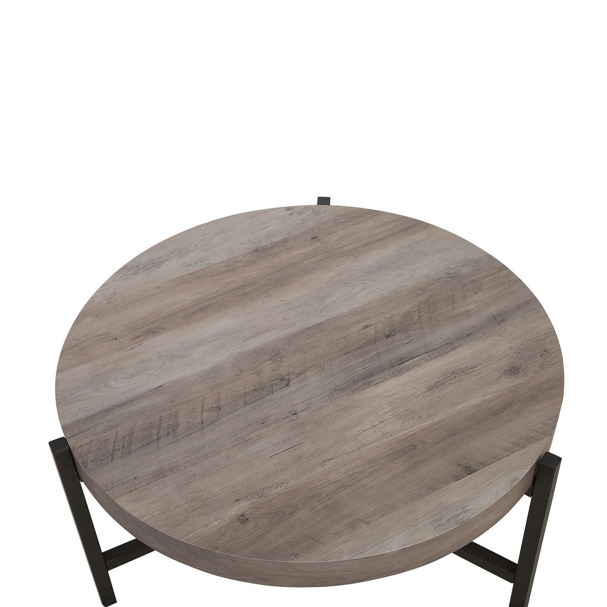 KONFERENČNÍ STOLEK světlejší Odstín dřeva 70 cm Bonita - černá/šedohnědá, kompozitní dřevo (70/70/42cm) - Beliani