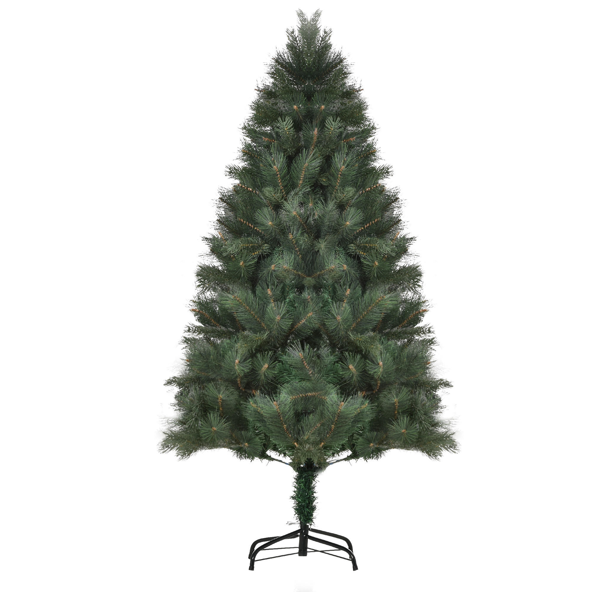 180 cm Weihnachtsbaum Künstlich Christbaum Dichte Zweige für Weihnachtsfest - Grün, Kunststoff (180cm) - HOMCOM