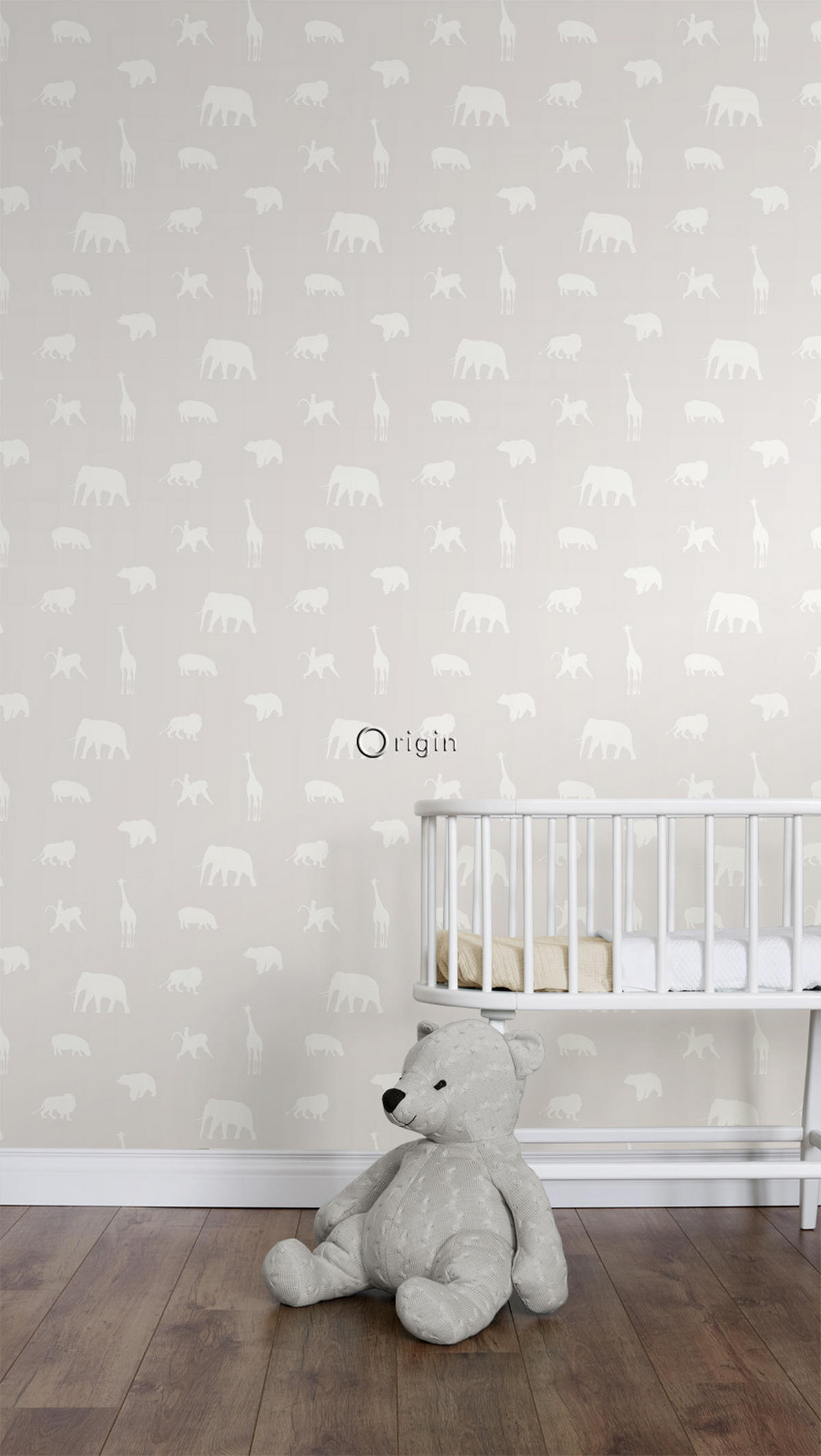 TAPETE Tiere 53 cm x 10.05 m - Grau, Papier (53/0.1cm) - Origin Wallcoverings