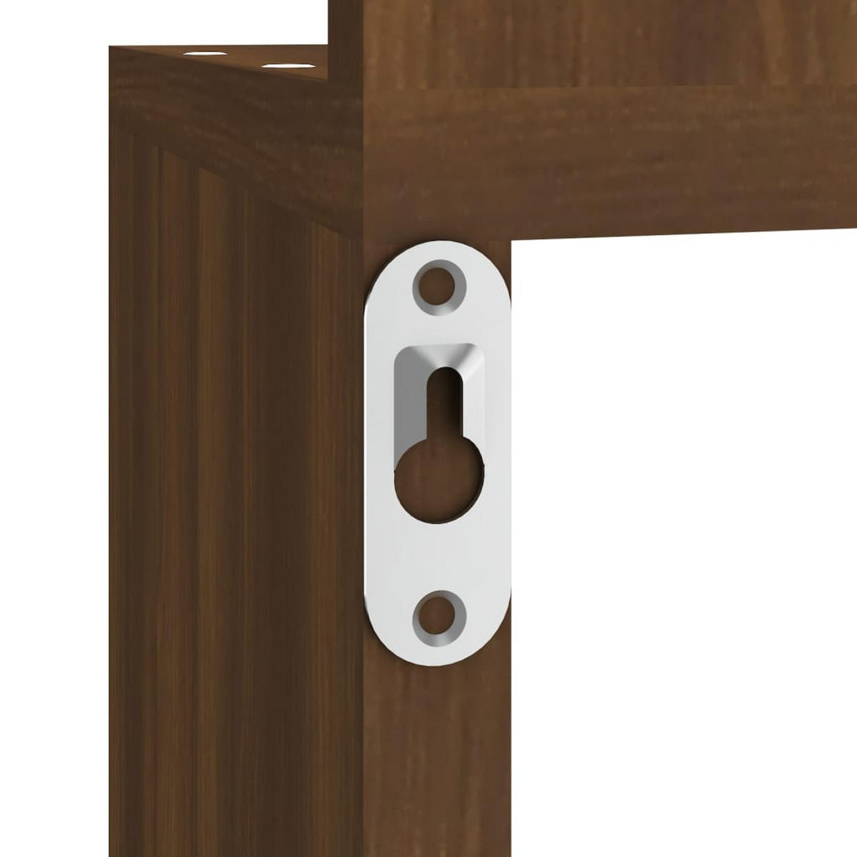 WANDREGAL für die Ecke 20/20/127,5 cm aus Holzwerkstoff Braun Eichen-Optik Dekor - Dunkelbraun, Holz (20/127.5/20cm) - vidaXL