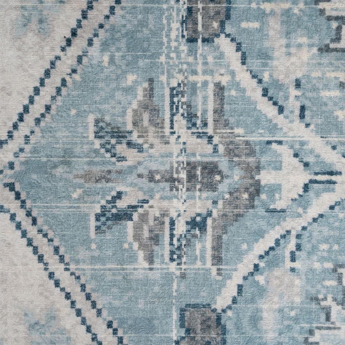 TEPPICH WASCHBAR Verona Evie Beige - Blau, Textil (119/170cm) - Kukoon Rugs