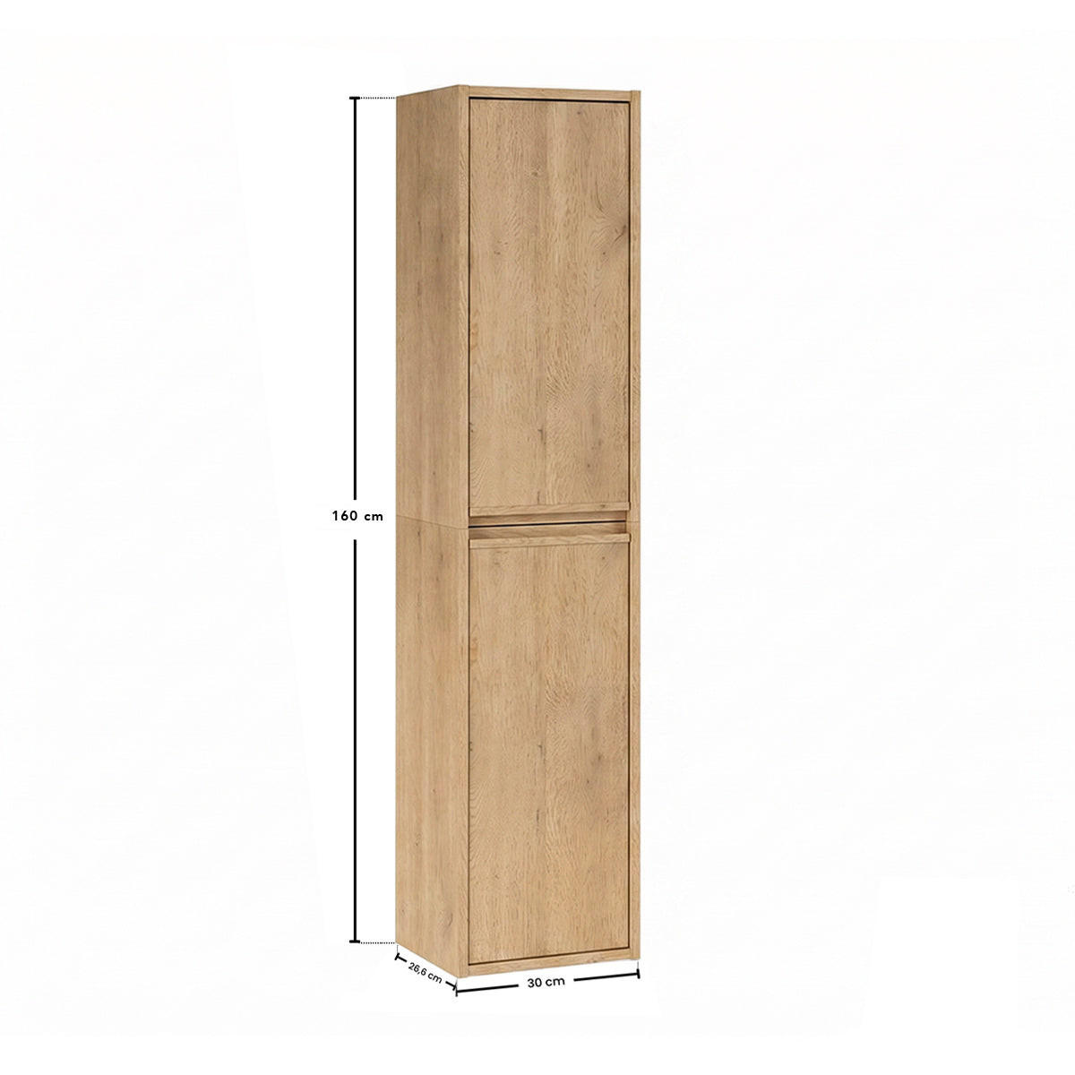 VYSOKÁ SKŘÍŇKA Edmé Dřevo - hnědá, kompozitní dřevo (30/160/26.6cm) - Petits-meubles