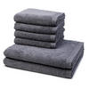 FROTTIERSET Superwuschel 6-teilig - Grau, Textil (50/100cm) - MÖVE