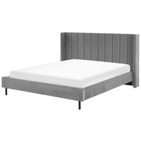 BETT mit Lattenrost 180x200 cm Grau Villette - Grau, Textil (180/200cm) - Beliani
