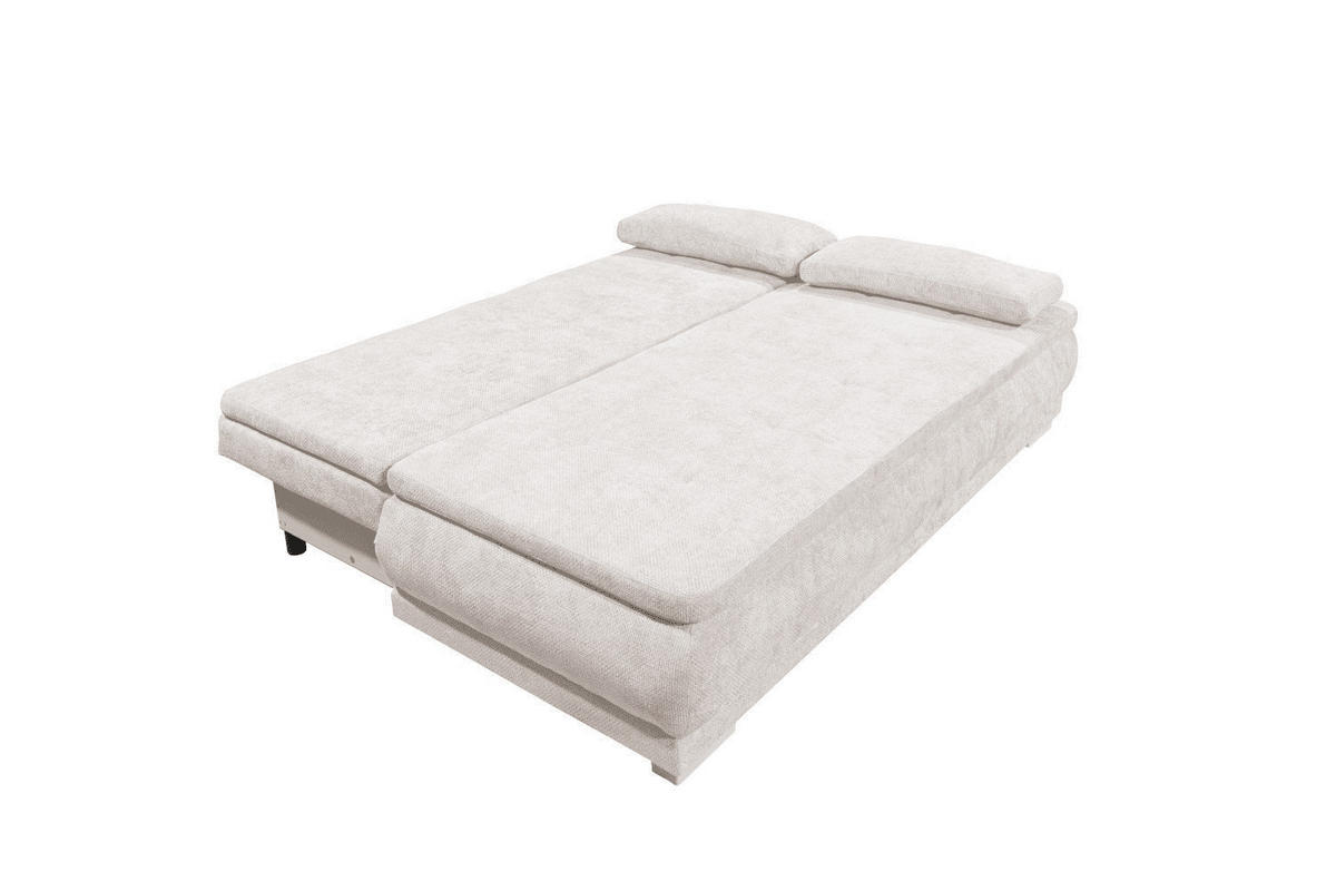 SCHLAFSOFA 2-Sitzer mit Bettkasten und Schlaffunktion - Ecru/Beige, Holz/Holzwerkstoff (211/92/108cm) - ed exciting design