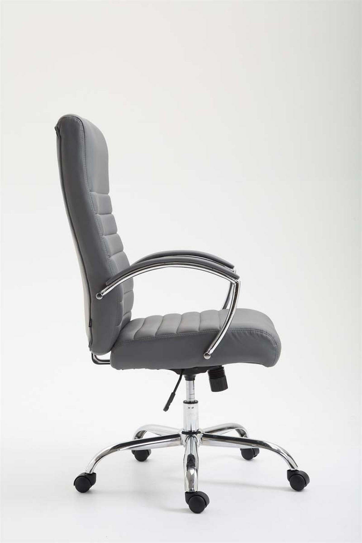 BÜROSTUHL Vallon, Kunstleder Grau - Grau, Textil/Metall (60/118/68cm) - TPFLiving