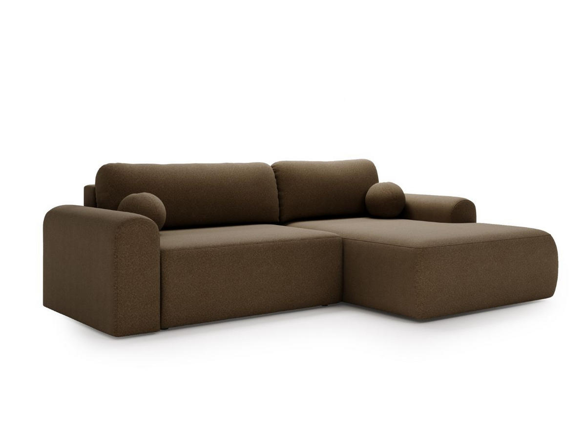 ECKSOFA Savana Braun Links - Braun, Holz/Textil (257/177cm) - Graingold