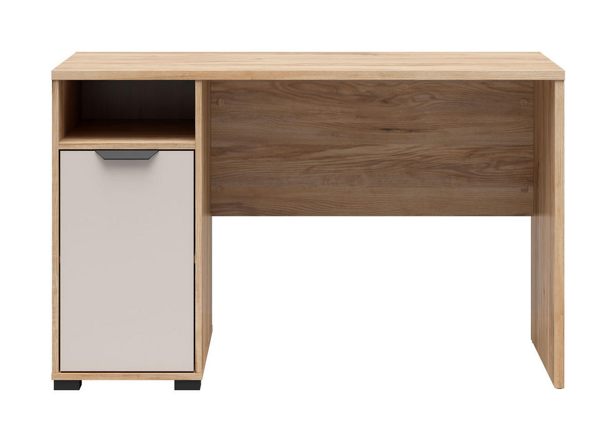 SCHREIBTISCH Chuck Mauvella Eiche / Kaschmir 120 / 60 / 75cm - Kaschmir/Eichefarben, Holz/Holzwerkstoff (60/120/75cm) - Feldmann-Wohnen