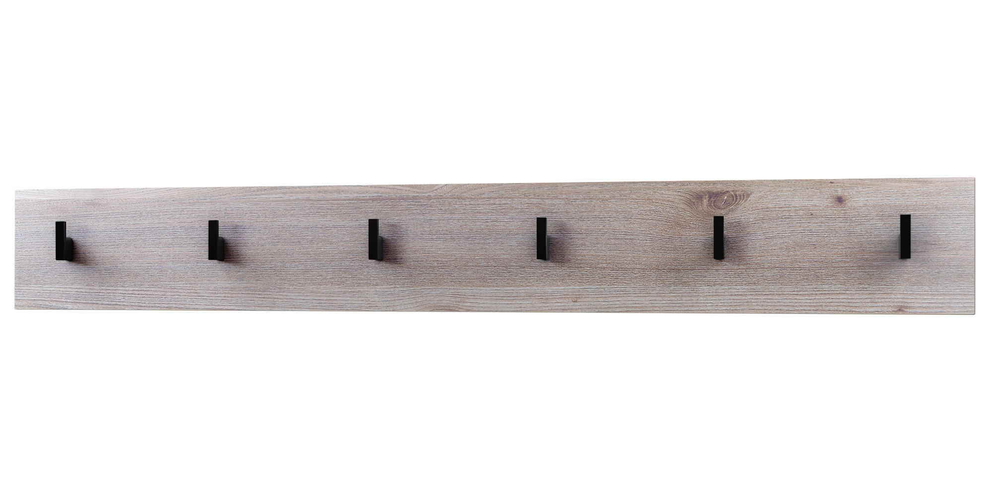 GARDEROBENPANEEL Linea Eiche Nordic - Silbereichenfarben, Holzwerkstoff (110.5/14.5/3.5cm) - Vladon
