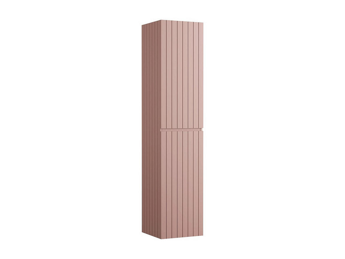 BADSCHRANK - 35 cm x 33 cm - Holz, Platte - Puderrosa SATARA - Hellrosa, Holz (35/140/33cm) - Vente-Unique