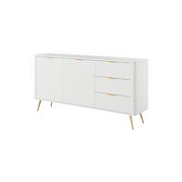 SIDEBOARD LANTE Weiß 163x38x81 cm - Weiß, Holzwerkstoff (163/81/38cm) - FURNLUX