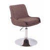 DREHSTUHL Stoff braun - Chromfarben/Braun, Textil/Metall (43/71/50cm) - CLP