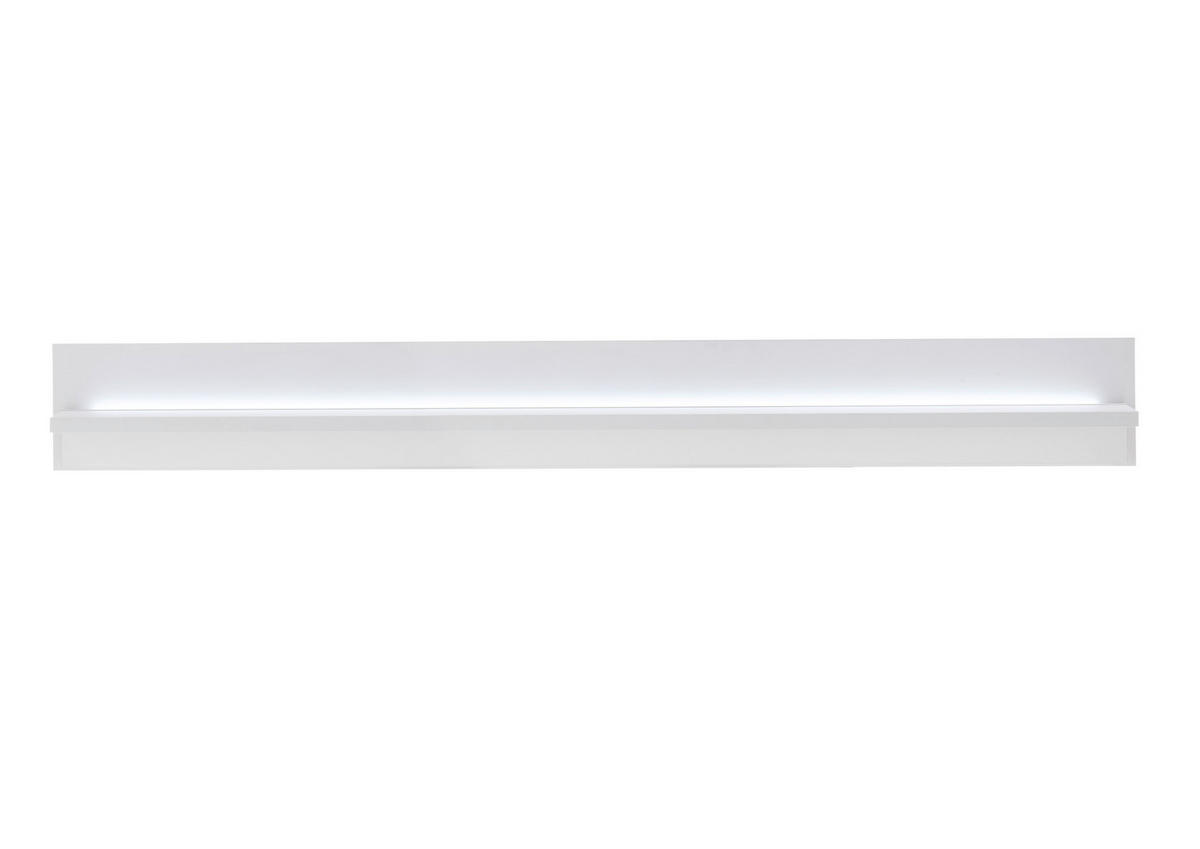 WANDBOARD M19 Weiß Matt 200/20/18 cm breit - Weiß, Holzwerkstoff (200/20/18cm) - Livojo