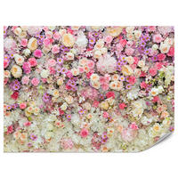 FOTOTAPETE für Schlafzimmer Rosen Pfingstrosen Blumenvielfalt Boho 450x315 - Beige/Gelb, Papier (450/315cm) - Muralo