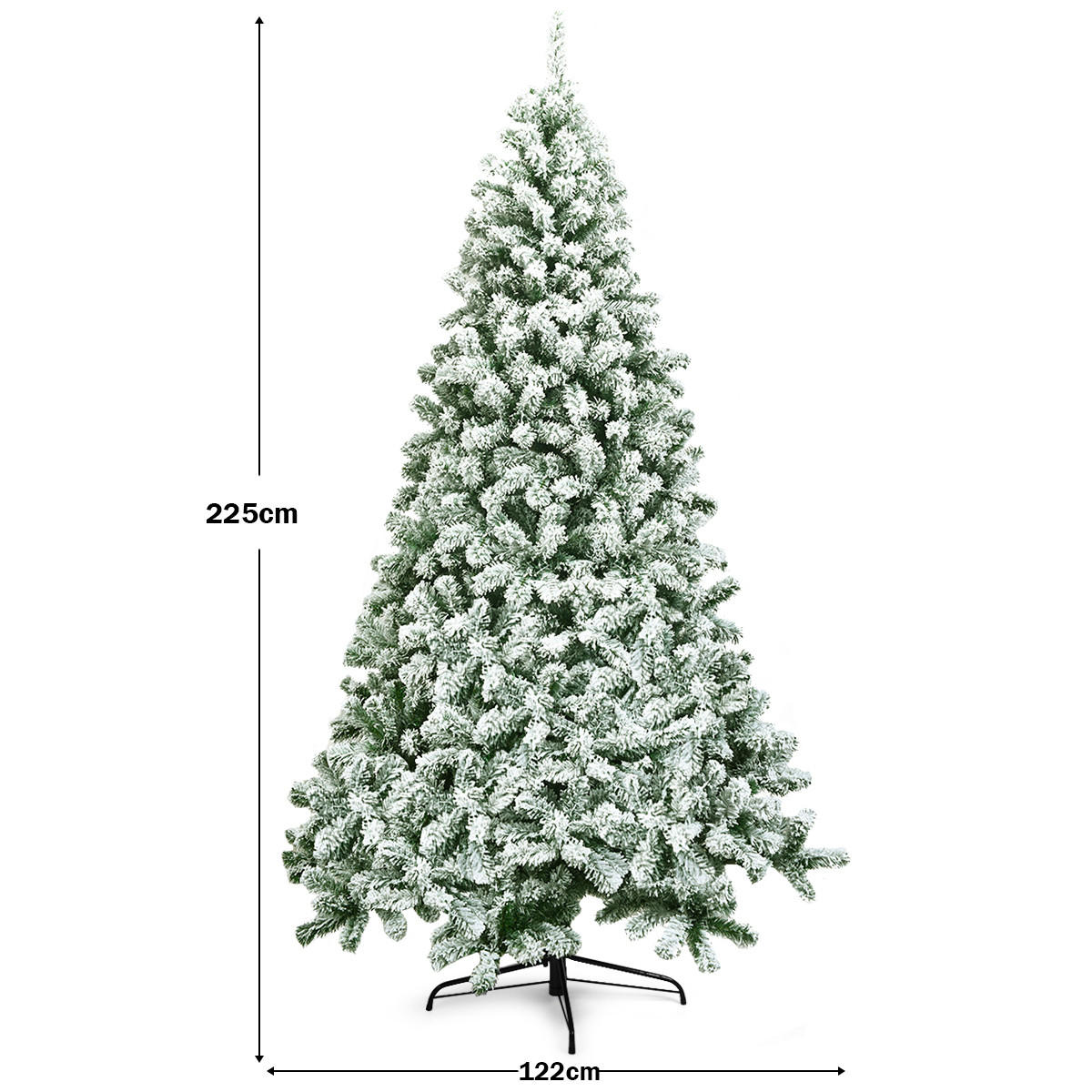 WEIHNACHTSBAUM 7.5FT Grün - Grün, Kunststoff (225cm) - COSTWAY