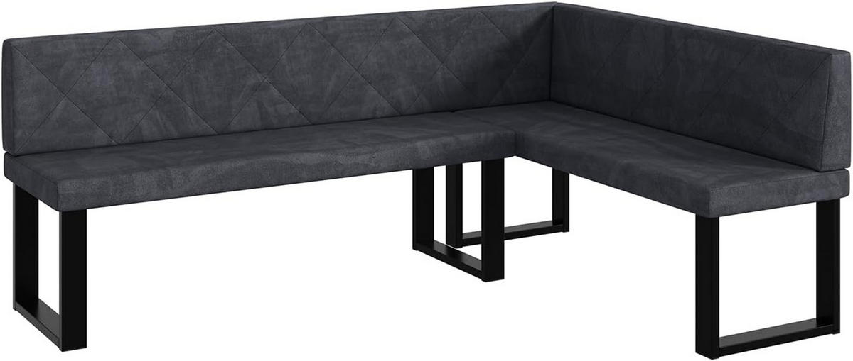 ECKBANK ERIC_U - Dunkelgrau, Textil (142/196cm) - Meblini