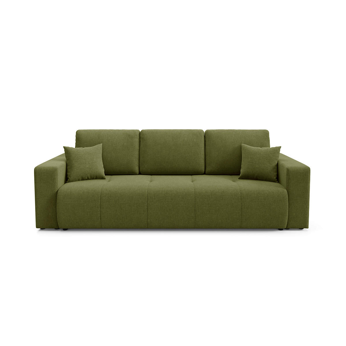SOFA Giulia 3 Sitzplätze Grün - Grün, Holz (244/82/102cm) - Petits-meubles