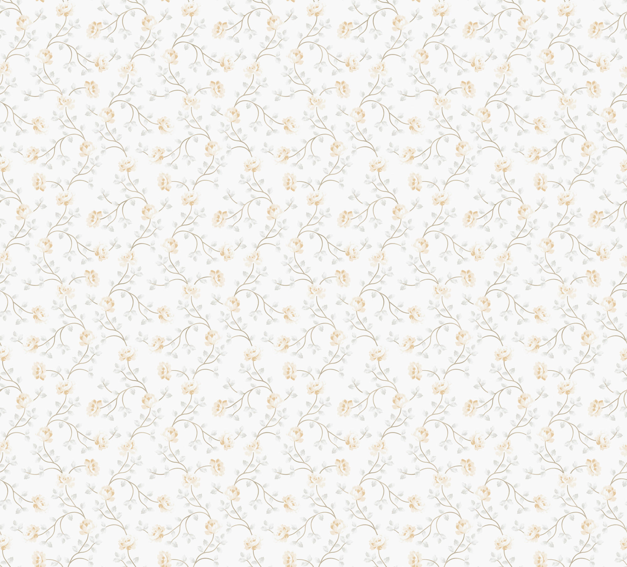 TAPETE Blumen 53 cm x 10 m - Weiß, Papier (53/0.1cm) - Sanders & Sanders