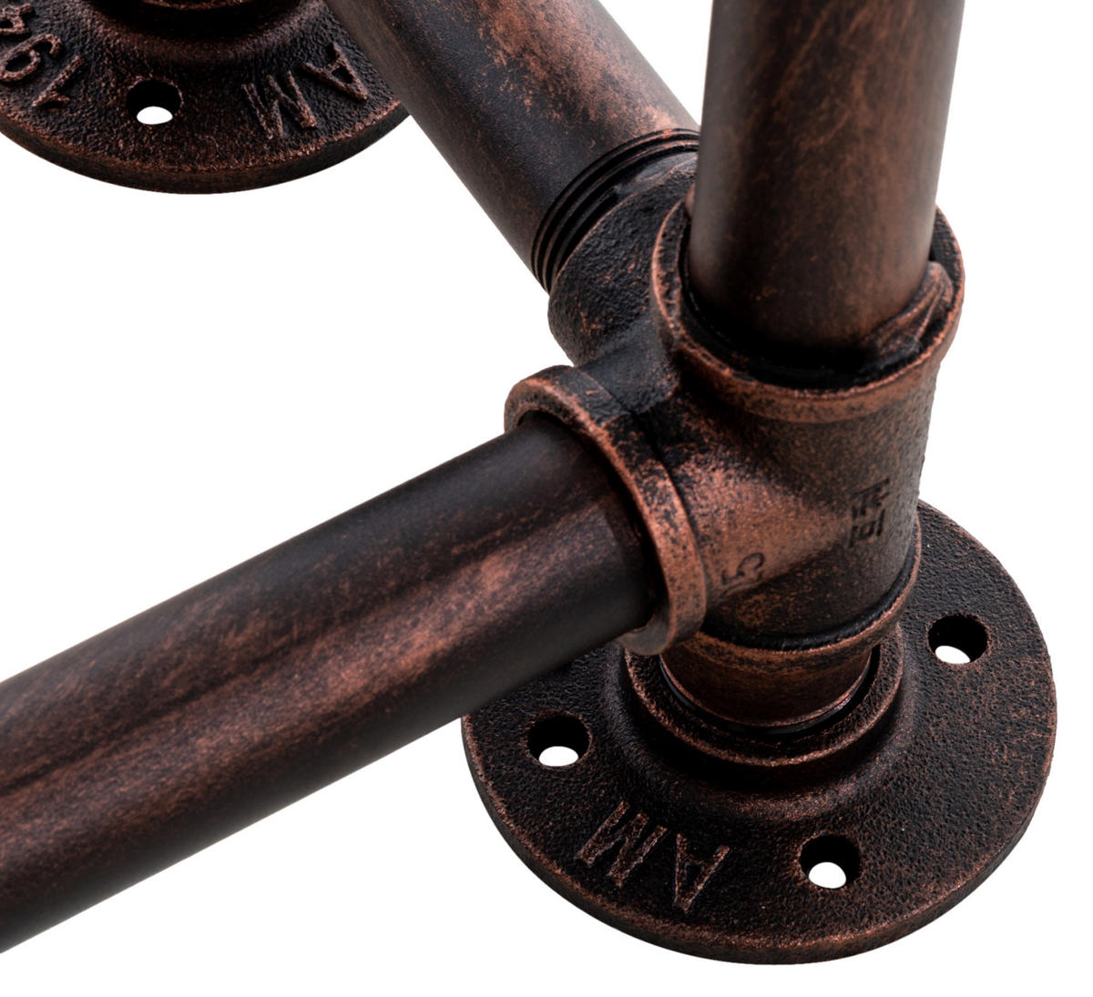 KAMINHOLZREGAL 178/25/178 cm Metall bronze - Bronzefarben, Metall (178/178/25cm) - CLP