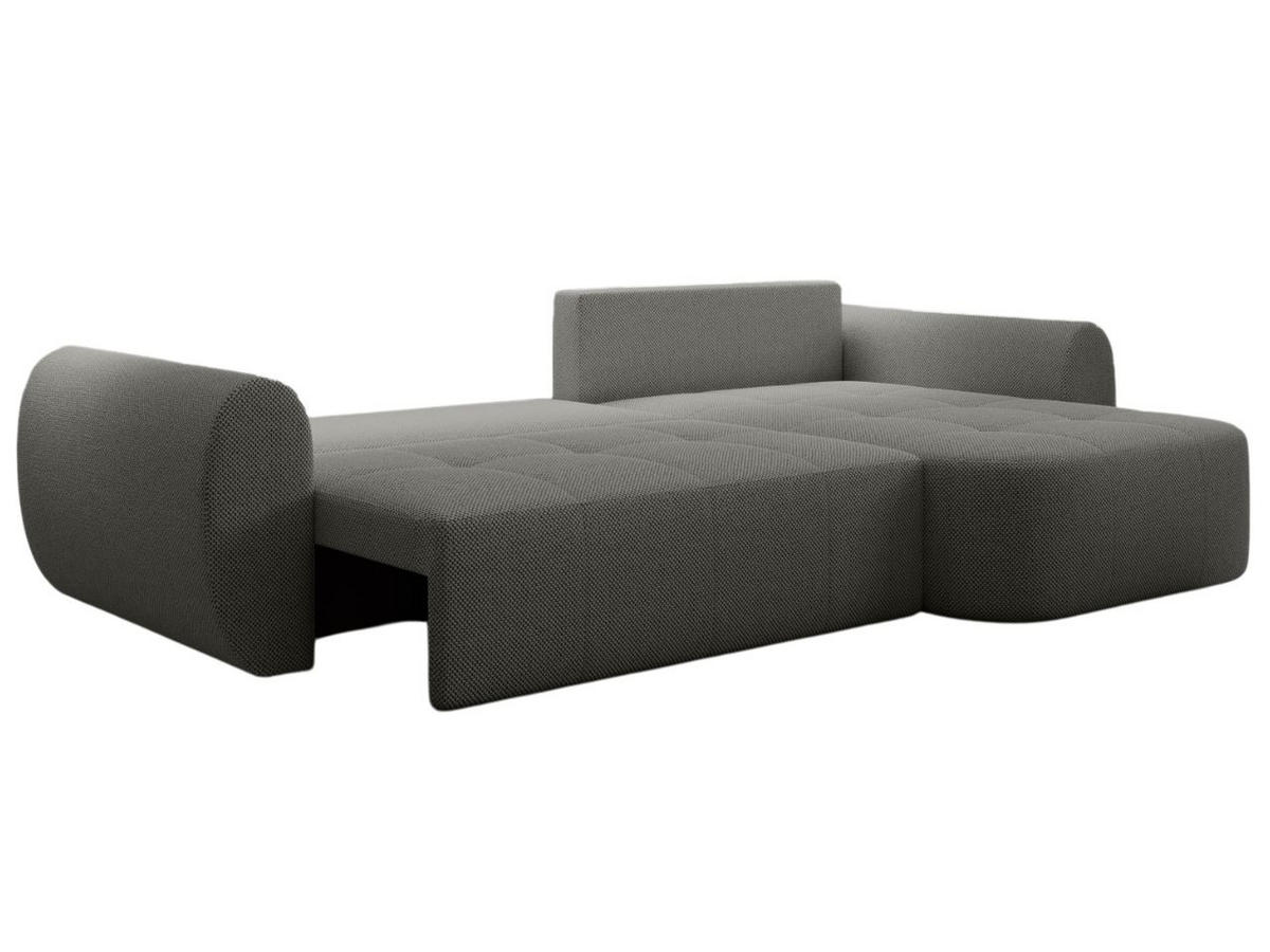 ECKSOFA Avessio Grau - Schwarz/Grau, Holz/Kunststoff (282/170cm) - Graingold