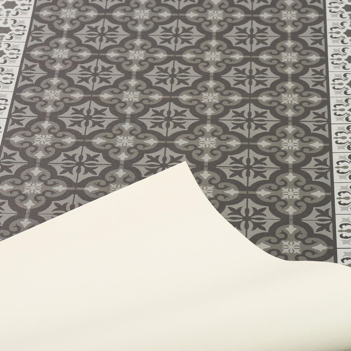 VINYL TEPPICH KÜCHENLÄUFER EVORA FLIESENOPTIK - Grau, Textil (49/140cm) - Pergamon