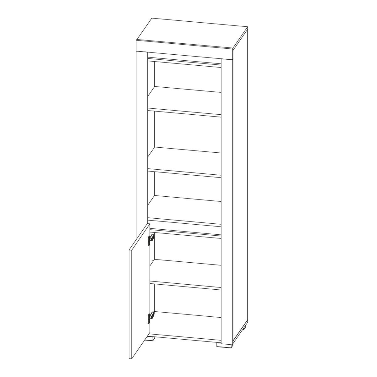 BÜCHERREGAL Kasla Weiß - Weiß, Holzwerkstoff (60/195/39cm) - Petits-meubles