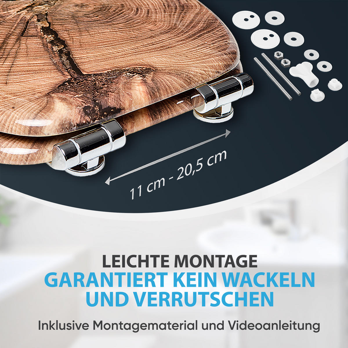WC-SITZ mit Absenkautomatik Old Tree - Braun, Holzwerkstoff (38/6/47cm) - Sanilo