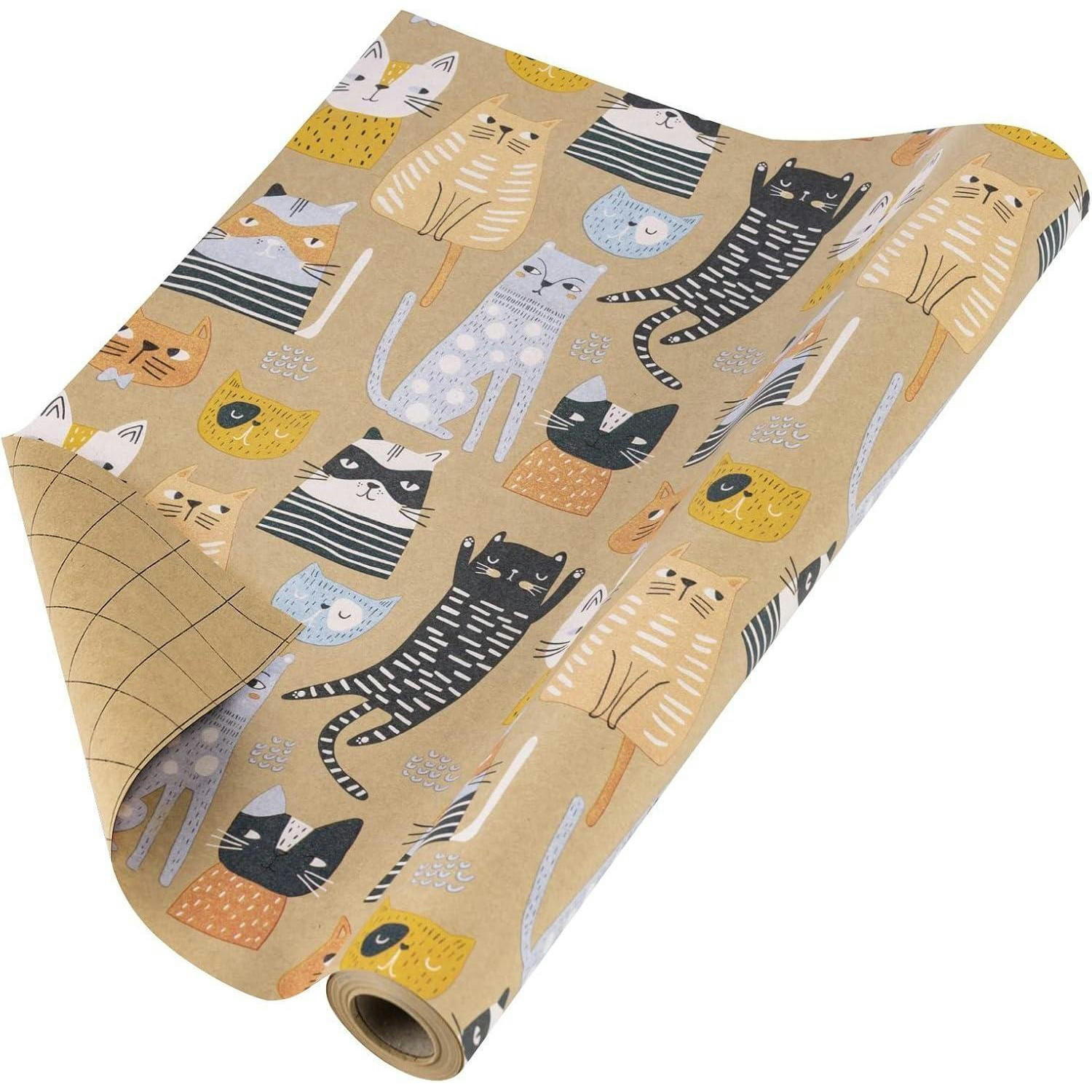 GESCHENKPAPIERROLLE Katzendesign 43 cm x 10 m - Multicolor, Papier (4/44/4cm)