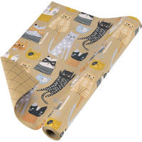 GESCHENKPAPIERROLLE Katzendesign 43 cm x 10 m - Multicolor, Papier (4/44/4cm)