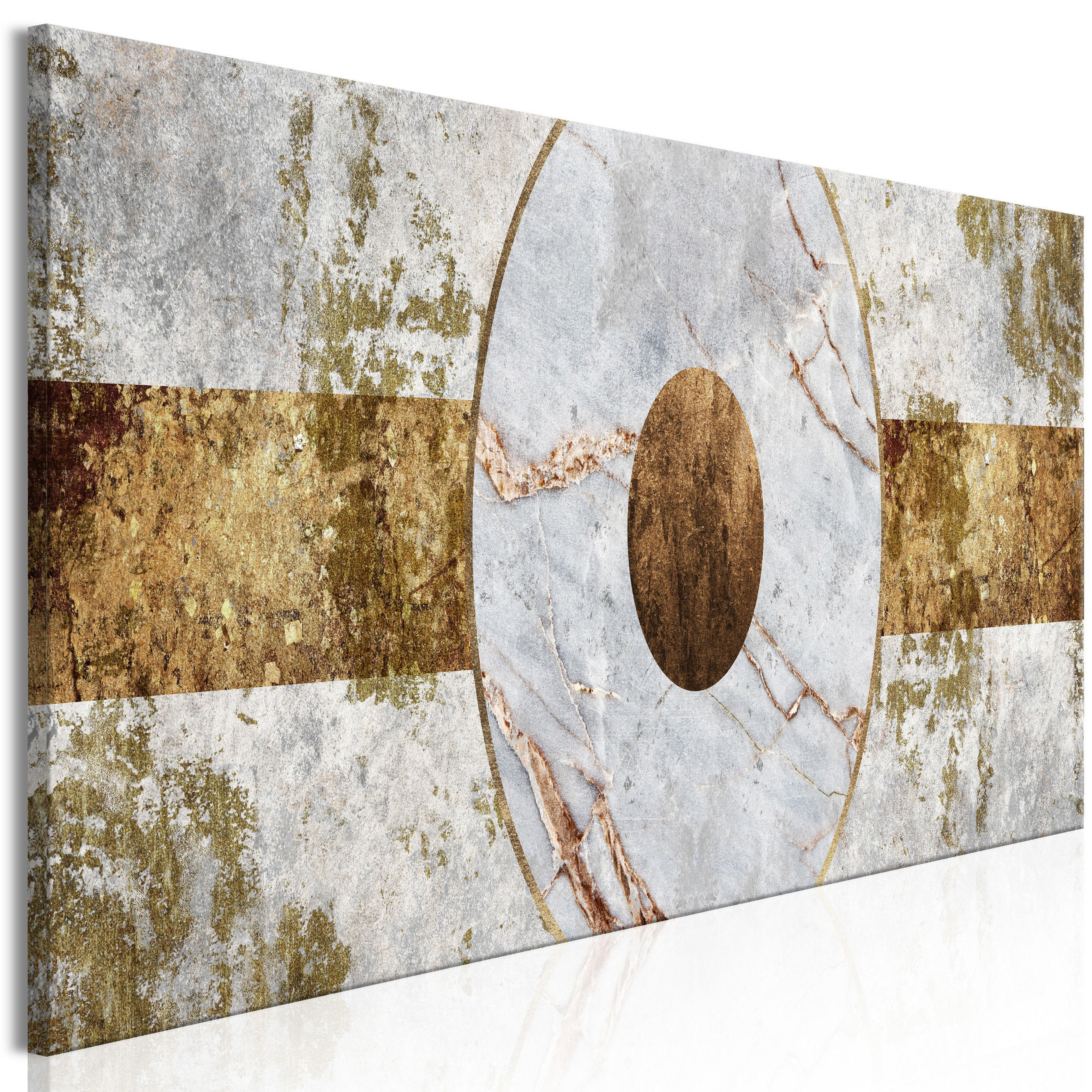 KUNSTDRUCK Gold 120/40 cm - Goldfarben/Grau, Textil (120/40cm) - KUNSTLOFT