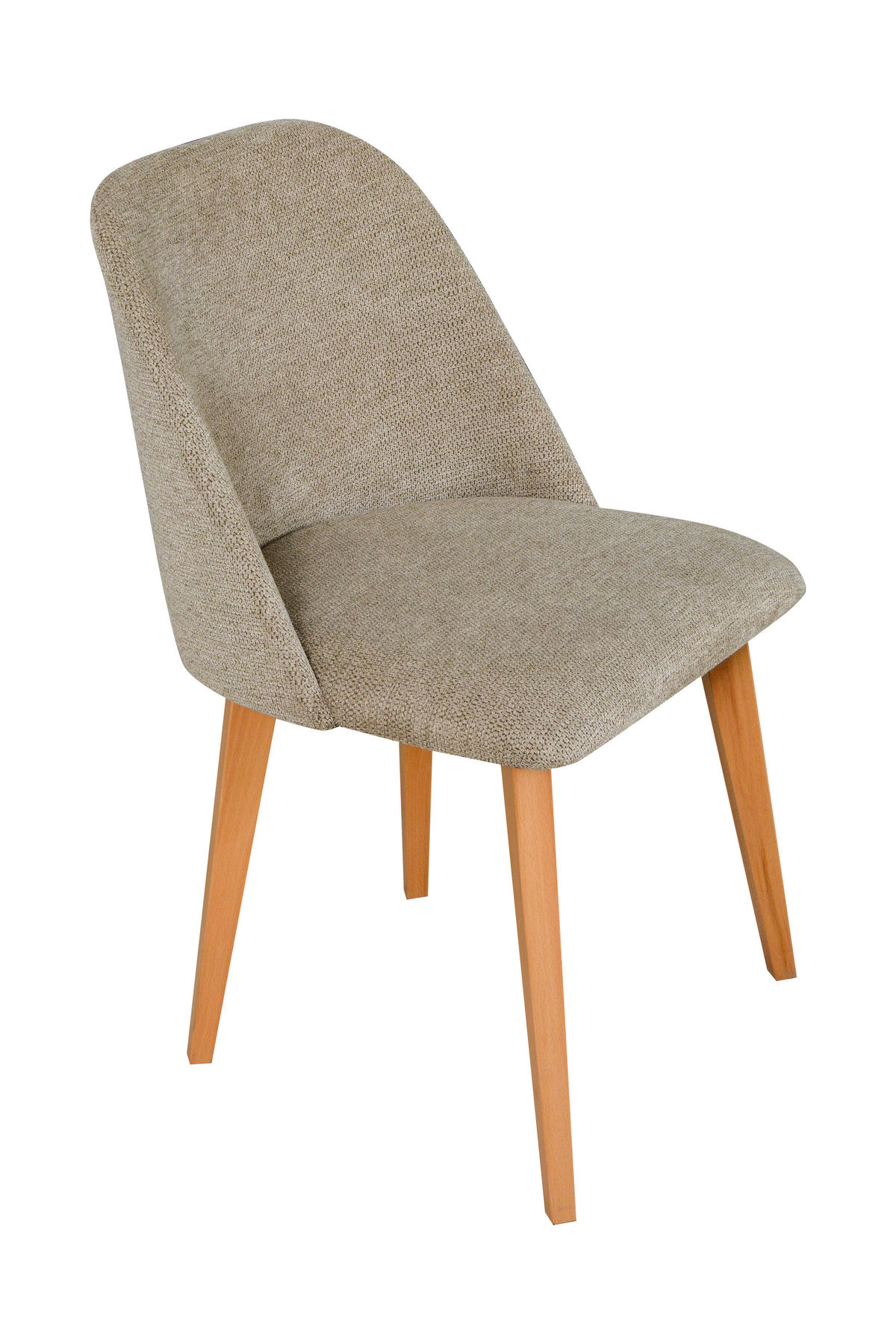 ESSZIMMERSTUHL 4x "MONTI 3", natür buche, aragon 20 - Buchefarben/Grau, Holz (43/83/40cm) - Leaf Design