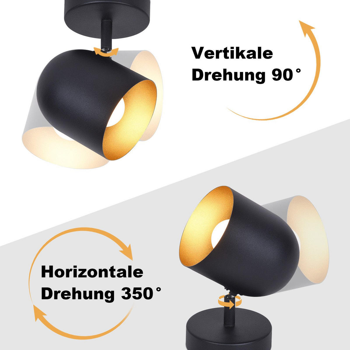 STRAHLER Gera 1-flammig 10/10/21 cm - Schwarz, Metall (10/10/21cm) - Nettlife