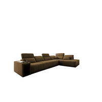 ECKSOFA L-Form Mindy XI Mit Schlaffunktion Und Verstellbarer Rückenlehne Stoff Verita Braun Rechts - Braun, Holz/Textil (350/230cm) - Kaiser Möbel