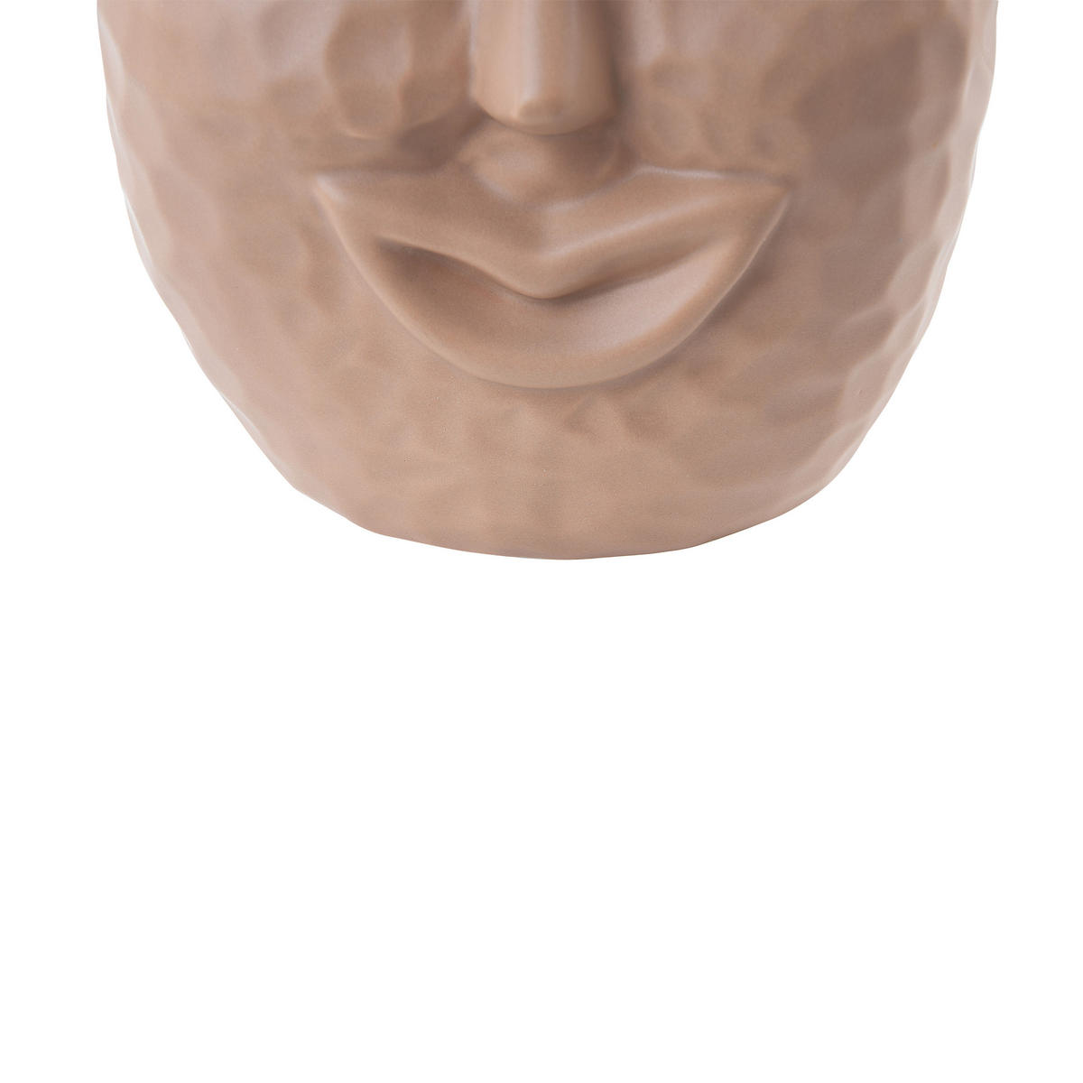 BLUMENVASE Porzellan beige Veria - Beige, Keramik (26cm) - Beliani