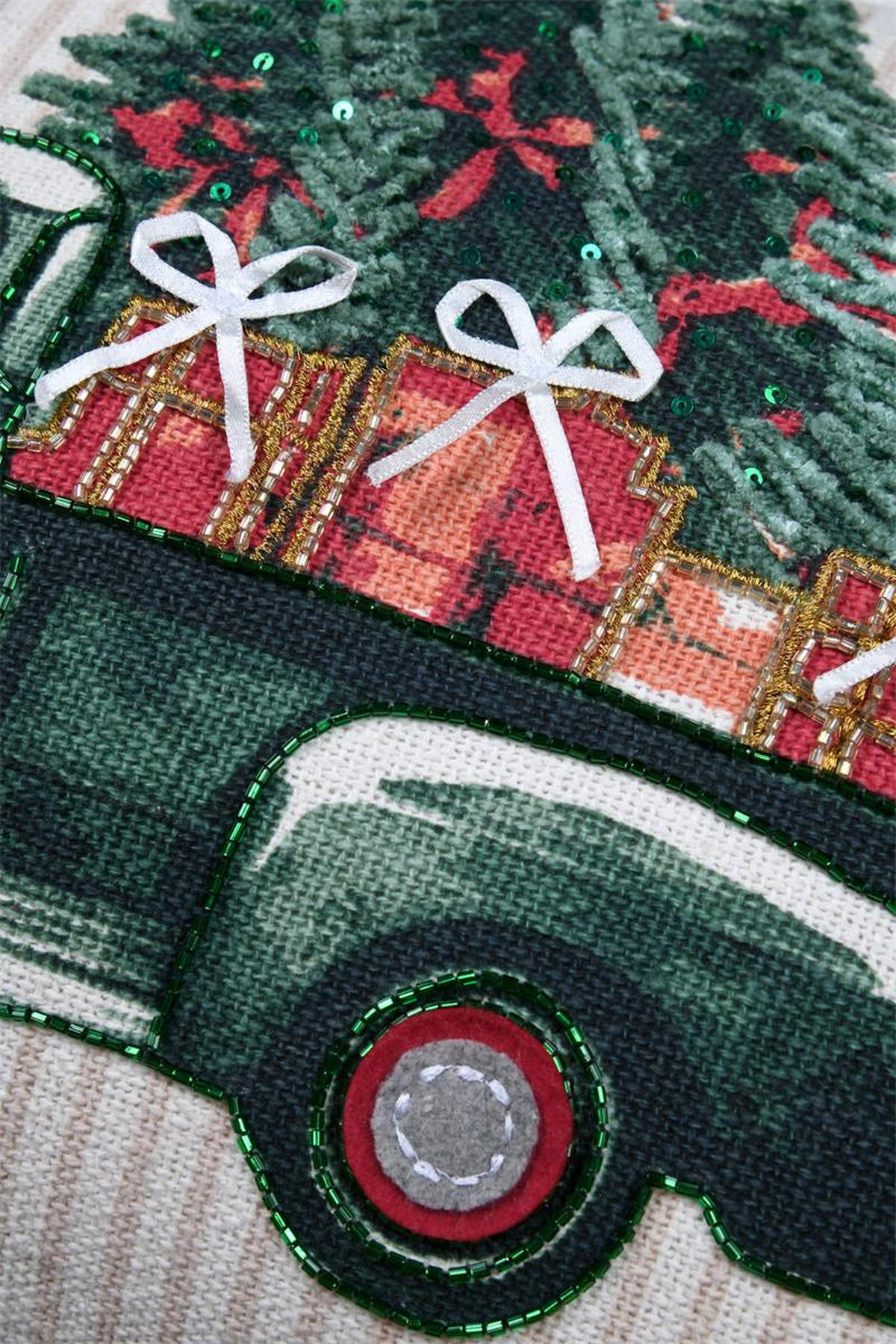 WEIHNACHTSKISSEN Print 35/55 cm - Multicolor, Naturmaterialien (55/35cm)
