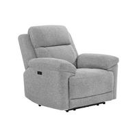 ELEKTRISCHER Relaxsessel aus meliertem grauem Stoff – KELUNO - Grau, Textil (110/104/98cm) - Vente-Unique