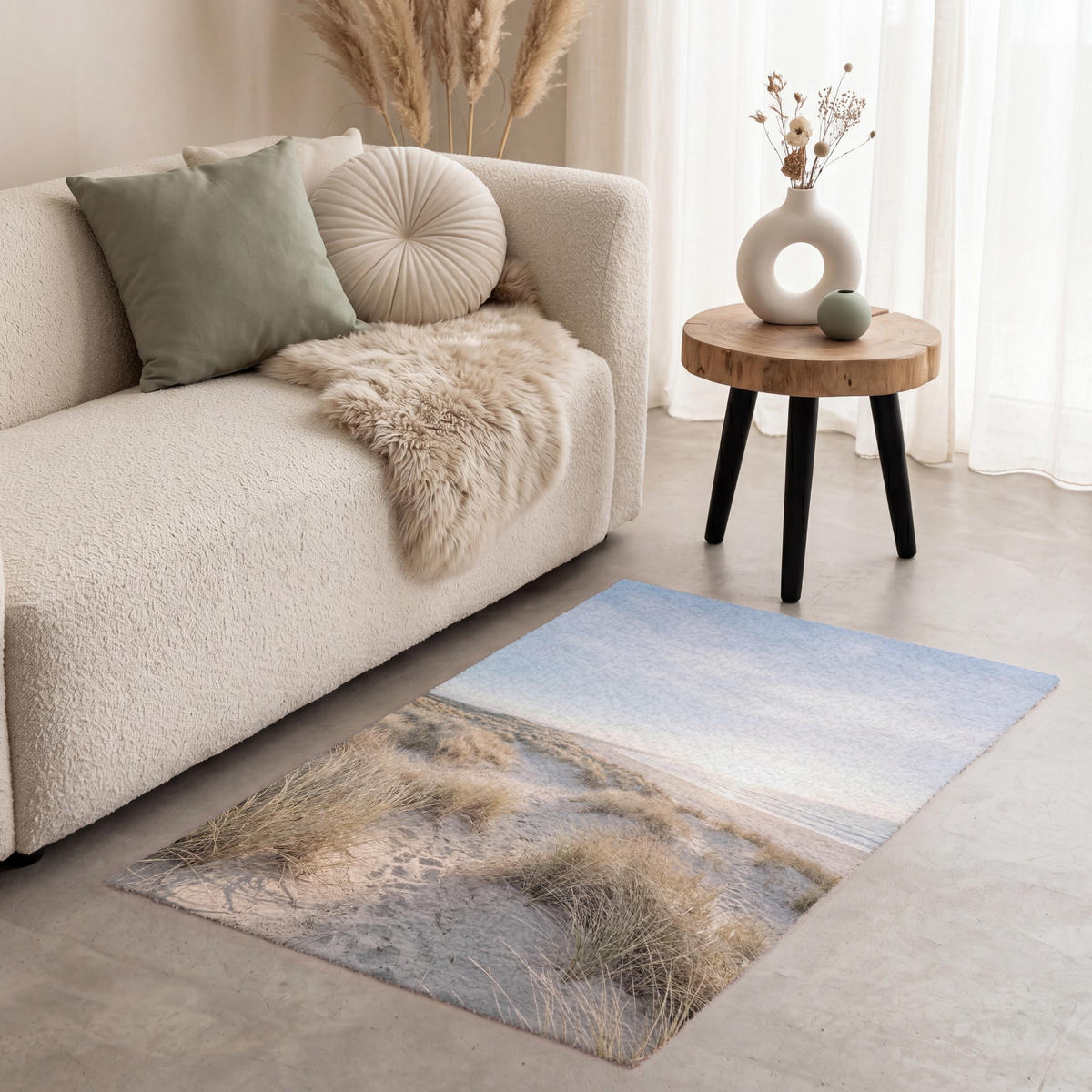 KOBERCE - Duny - Pláž - Béžová - 80x120 cm - piesková, textil/plast (80/0.4cm) - OnlyWow