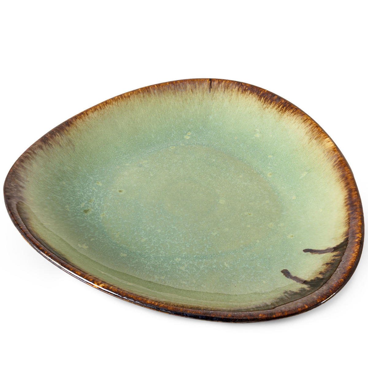 TIEFER TELLER PRIMA, Salbeigrün - Salbeigrün, Keramik (30/32/5cm) - KONSIMO®