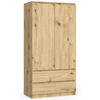 KLEIDERSCHRANK Eiche Artisan 180x51x90 cm - Eiche Artisan, Holzwerkstoff (180/180/51cm) - Akord