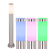 LED AUSSENLEUCHTE Edelstahl Silber - Silberfarben, Metall (11/11/80cm) - Globo Lighting