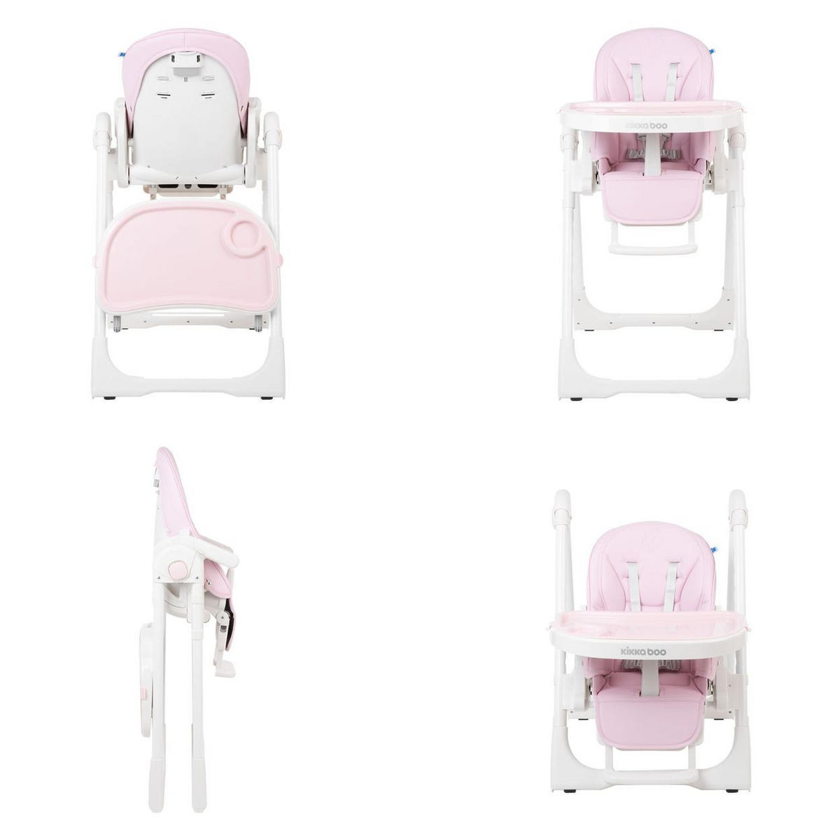 HOCHSTUHL Pastello rosa klappbar verstellbar Becherfassung Tisch abnehmbar - Rosa, Metall (53/66/70cm) - Kikka boo