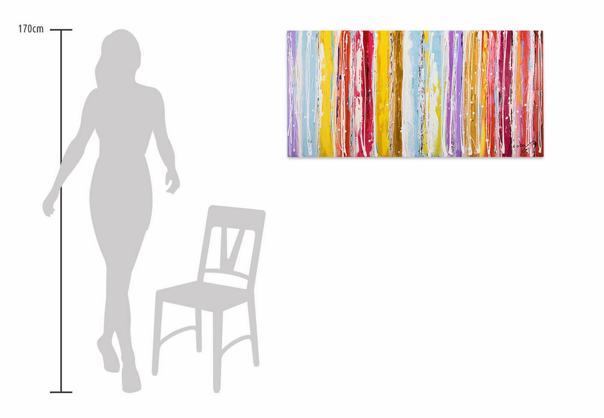 ACRYLBILD HANDGEMALT 120/60 cm - Multicolor, Holz/Textil (120/60cm) - KUNSTLOFT