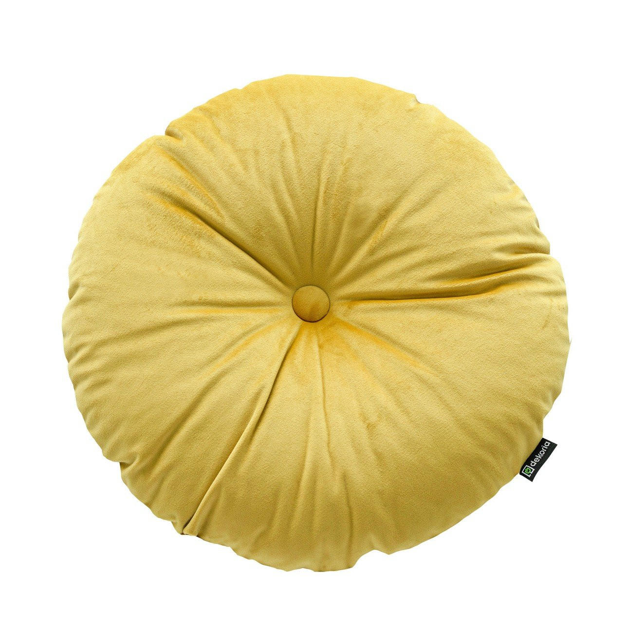 KISSEN Velvet rund, olivegrün, 37cm - Grün, Textil (37cm) - Dekoria