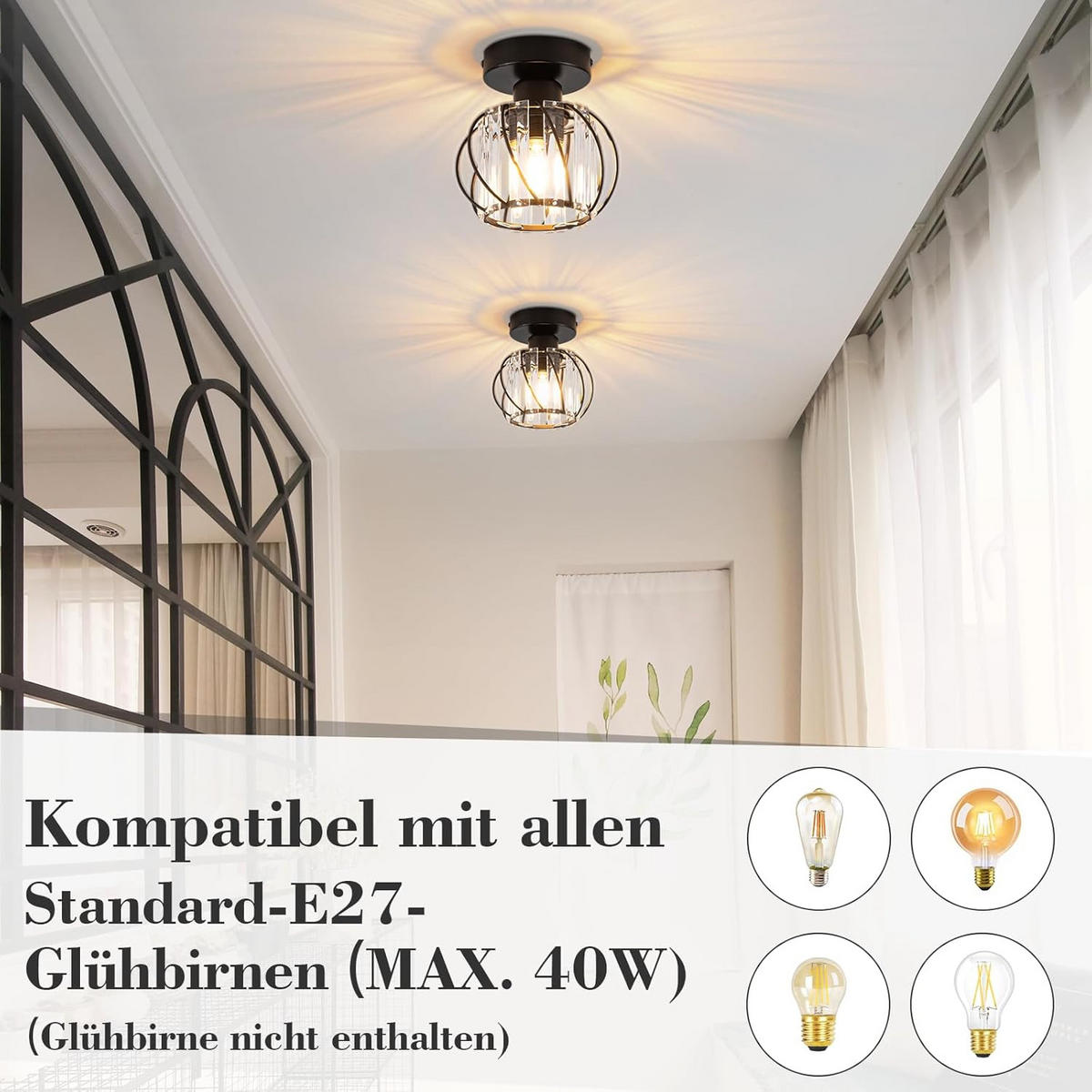LED-DECKENLEUCHTE Welsar 16/15/15 cm - Schwarz, Metall (16/15/15cm) - ZMH