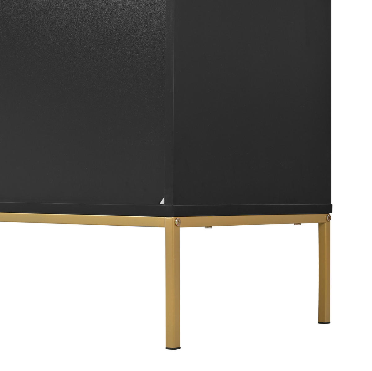 SIDEBOARD 150/80/40 cm Schwarz aus Spanplatte und MDF mit verstellbarem Einlegeboden - Schwarz, Holzwerkstoff (40/80/150cm) - OKMYHOME