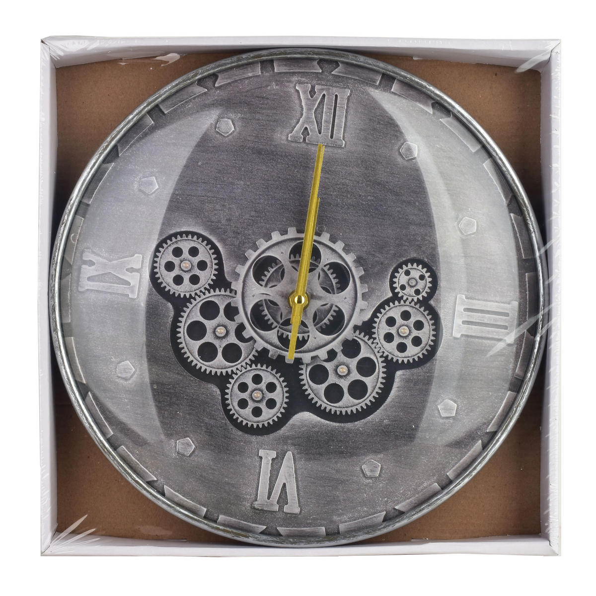 WANDUHR Ramsey Grau 30/4/30 cm Kunstoff - Grau, Kunststoff (30/30/4cm) - Mondex